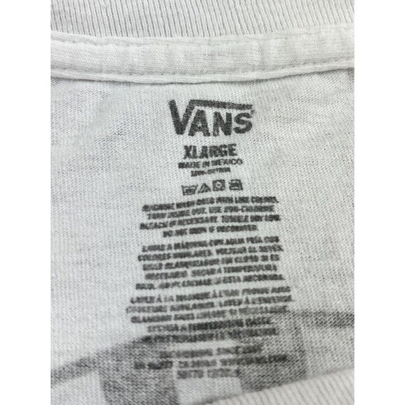 Vans Off The Wall Shirt Mens XL White Red Roses Hit Skateboard Punk Grunge Y2K - Picture 3 of 7